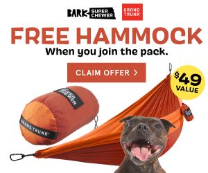 BarkBox Super Chewer Coupon Code – FREE double-sized HAMMOCK ($49 Value)
