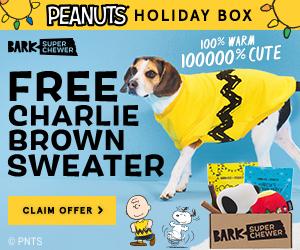 BarkBox Super Chewer Coupon Code - Free Charlie Brown Dog Sweater