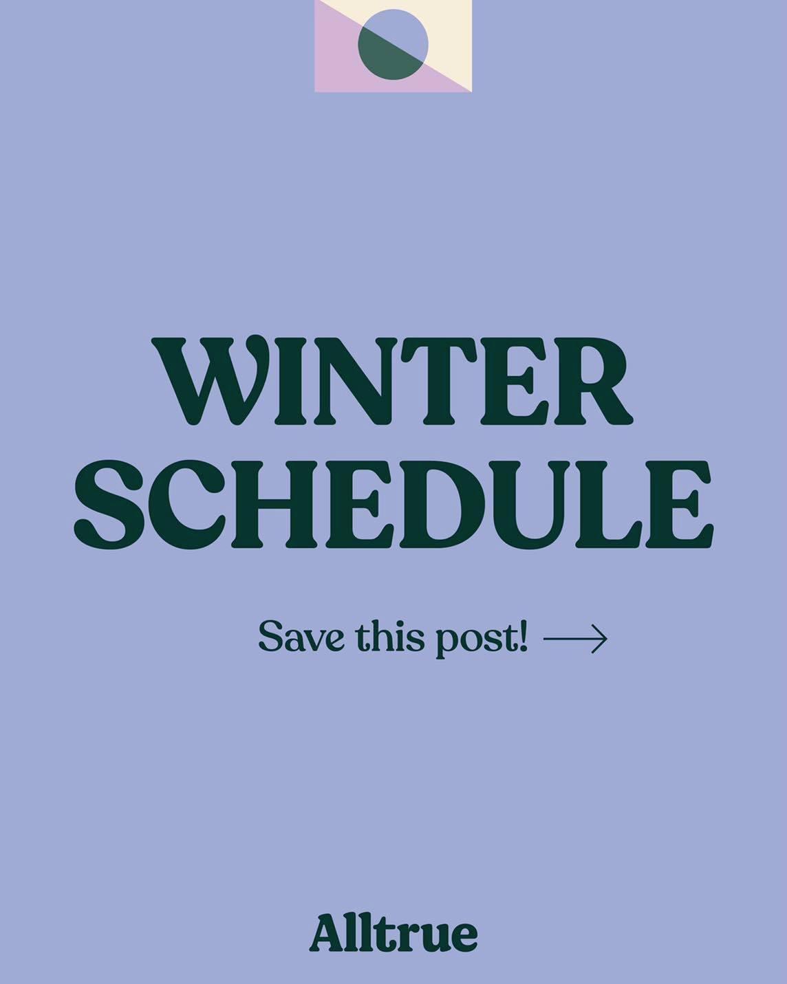 Alltrue Winter 2021 Box Schedule