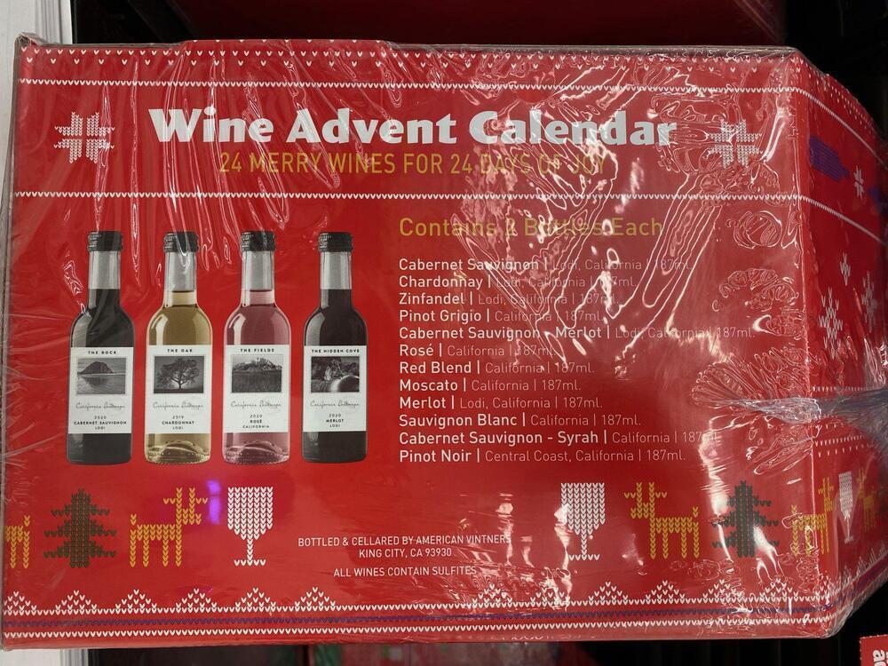Meijer Snowman Sweater Wine Advent Calendar 2021 Subscription Box 