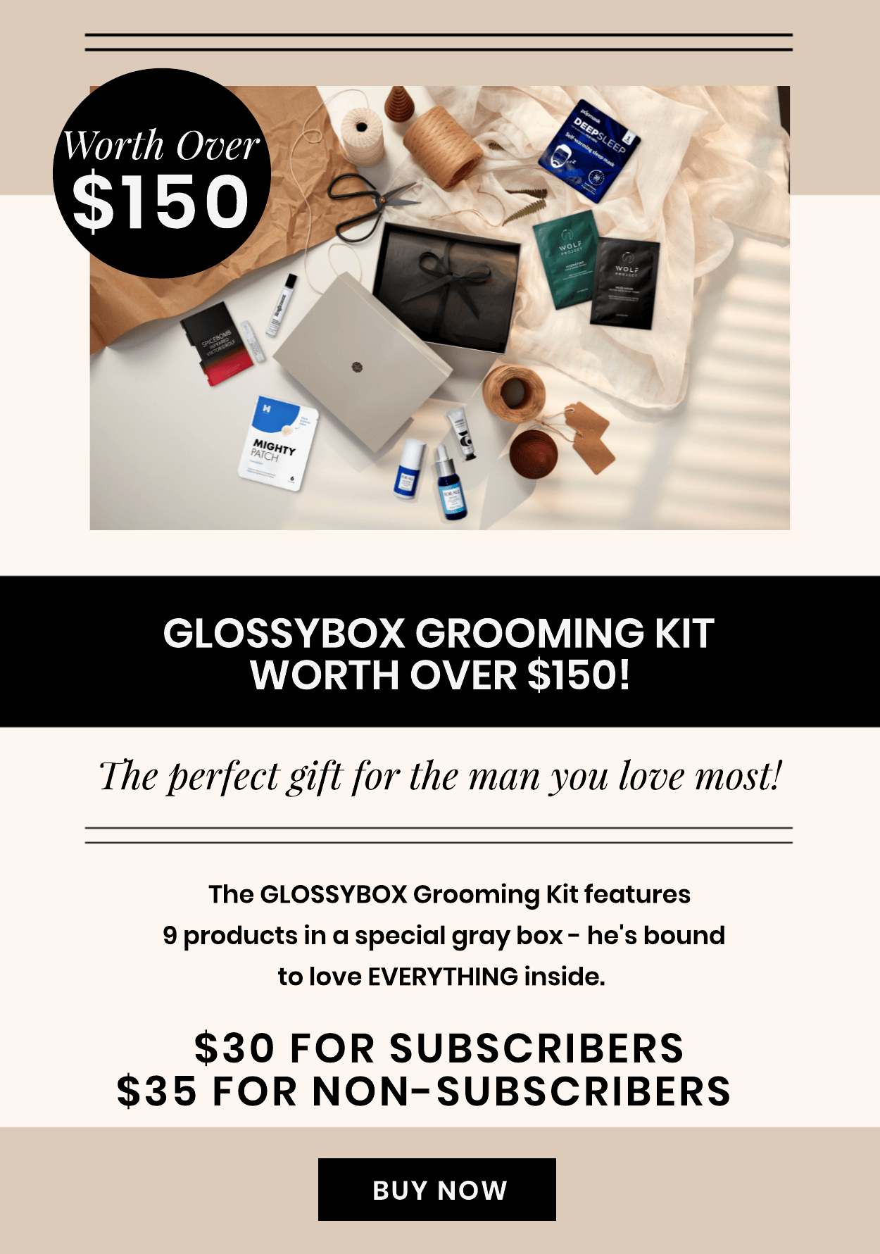 GLOSSYBOX Men’s Limited Edition Grooming Kit – On Sale Now + Full Spoilers