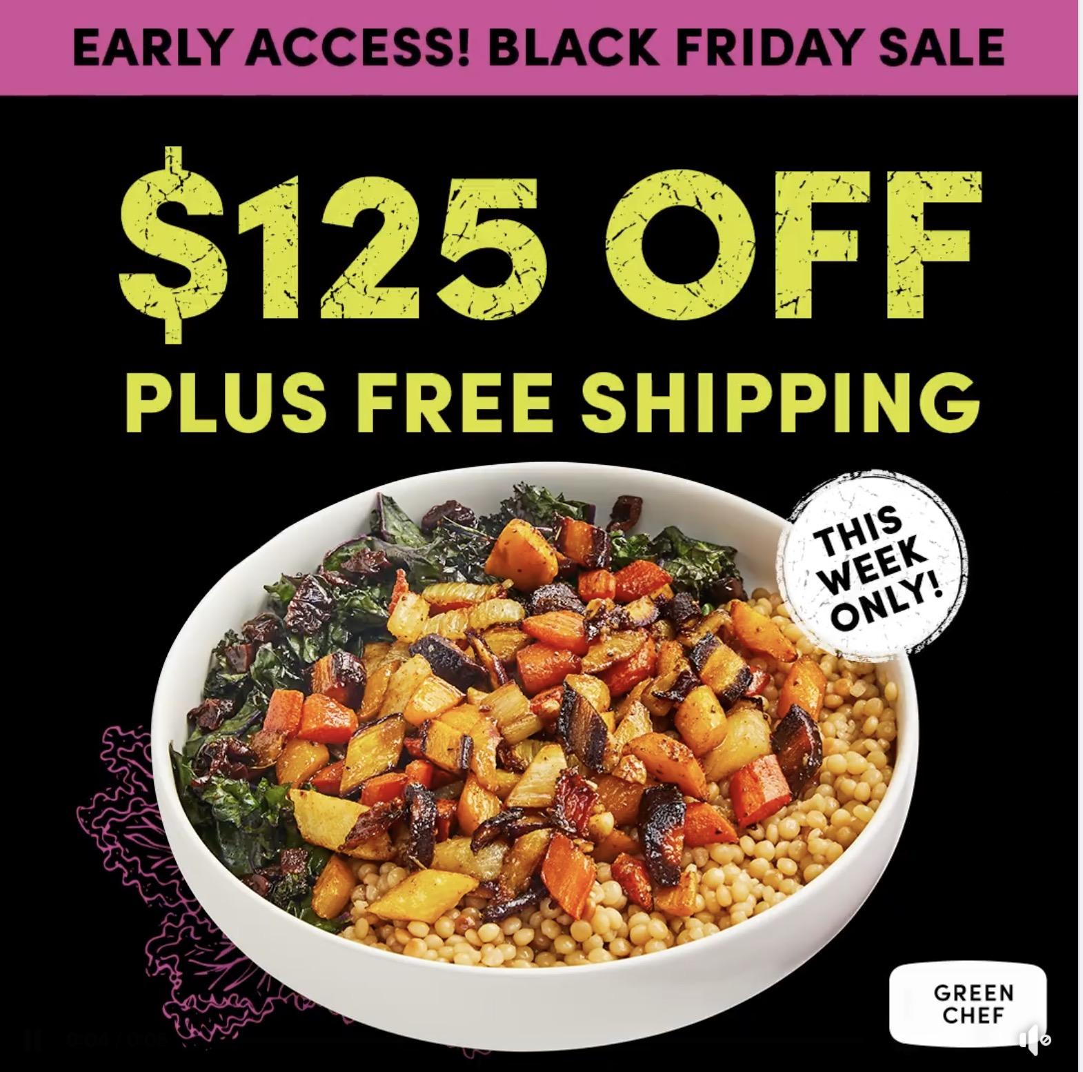 Green Chef Black Friday Coupon Code – Save $125!