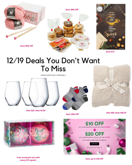 Deals You Don’t Want to Miss – 12/19