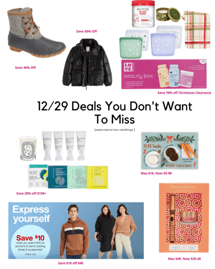 Deals You Don’t Want to Miss – 12/29