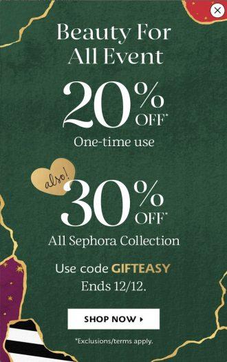 Read more about the article Sephora Beauty For All Event – Save 20% off Sitewide!