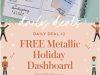 Erin Condren Deal Day #2 – Free Metallic Holiday Dashboard with $35+ Purchase