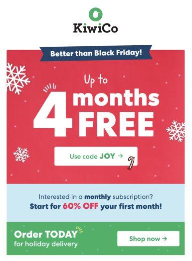KiwiCo Better Than Black Friday Sale – Save 60% off Your First Month