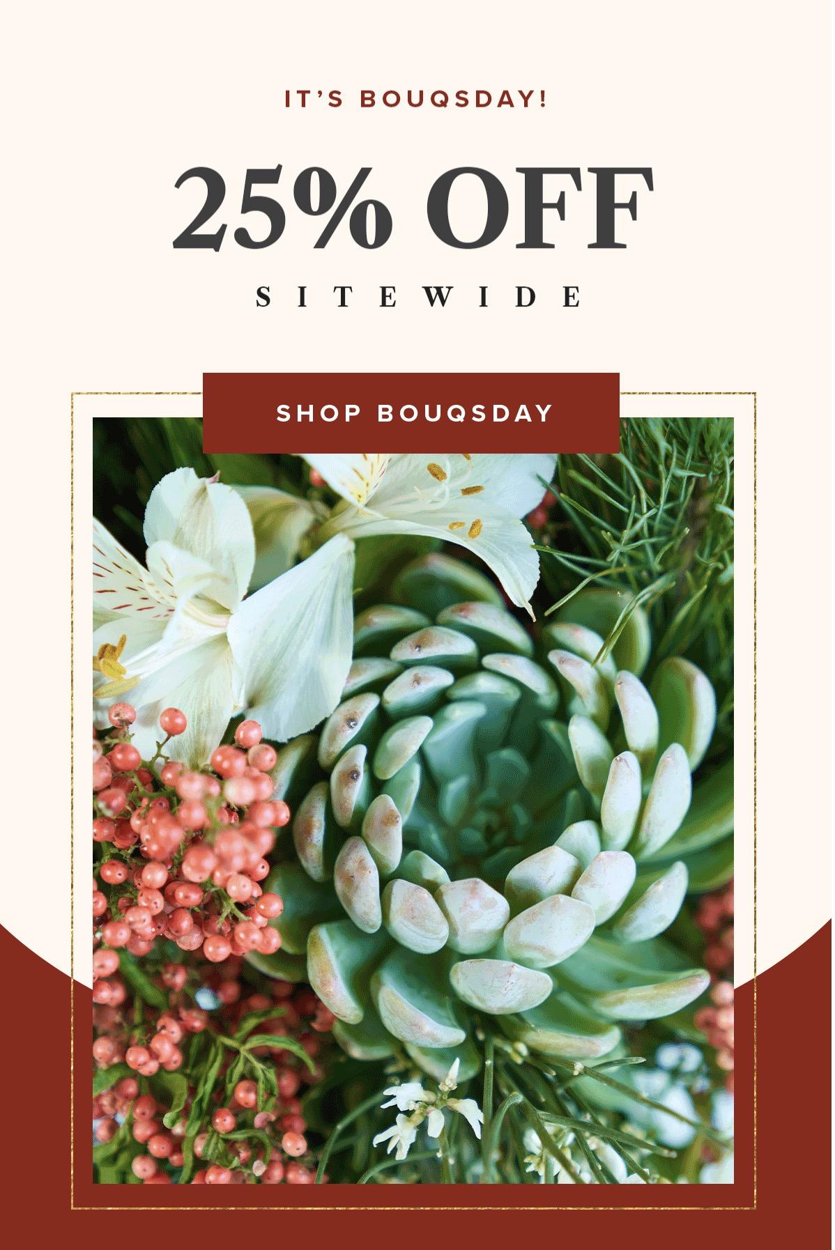 The Bouqs – 25% Off Sitewide!