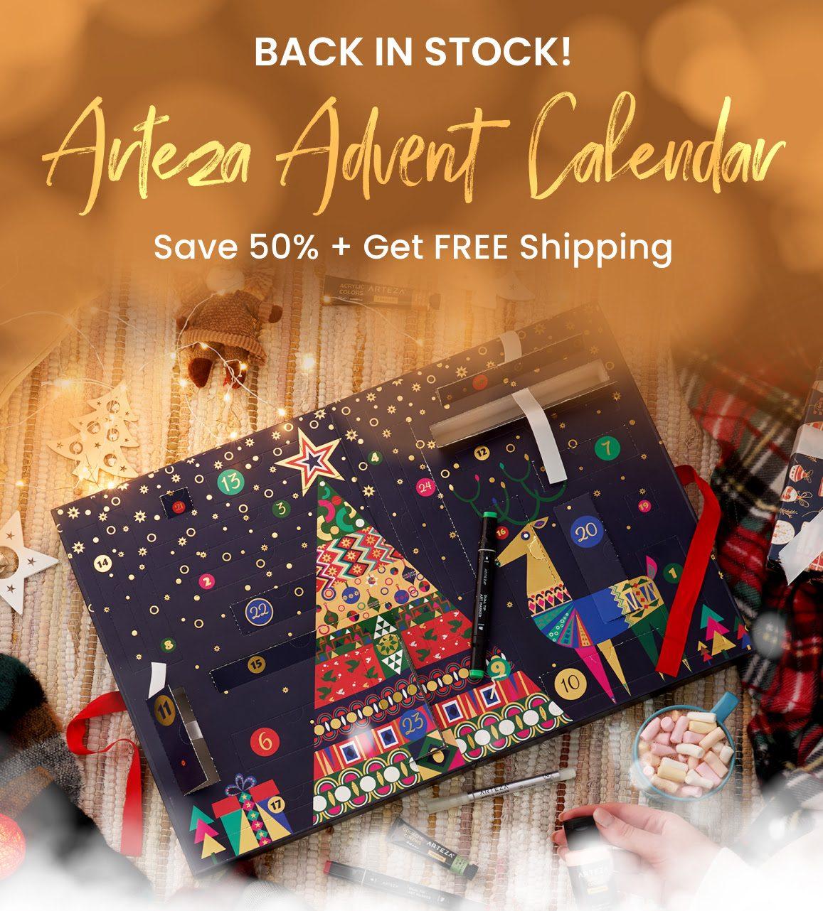 ARTEZA 24 Day Advent Art Calendar Save 50 Off Subscription Box