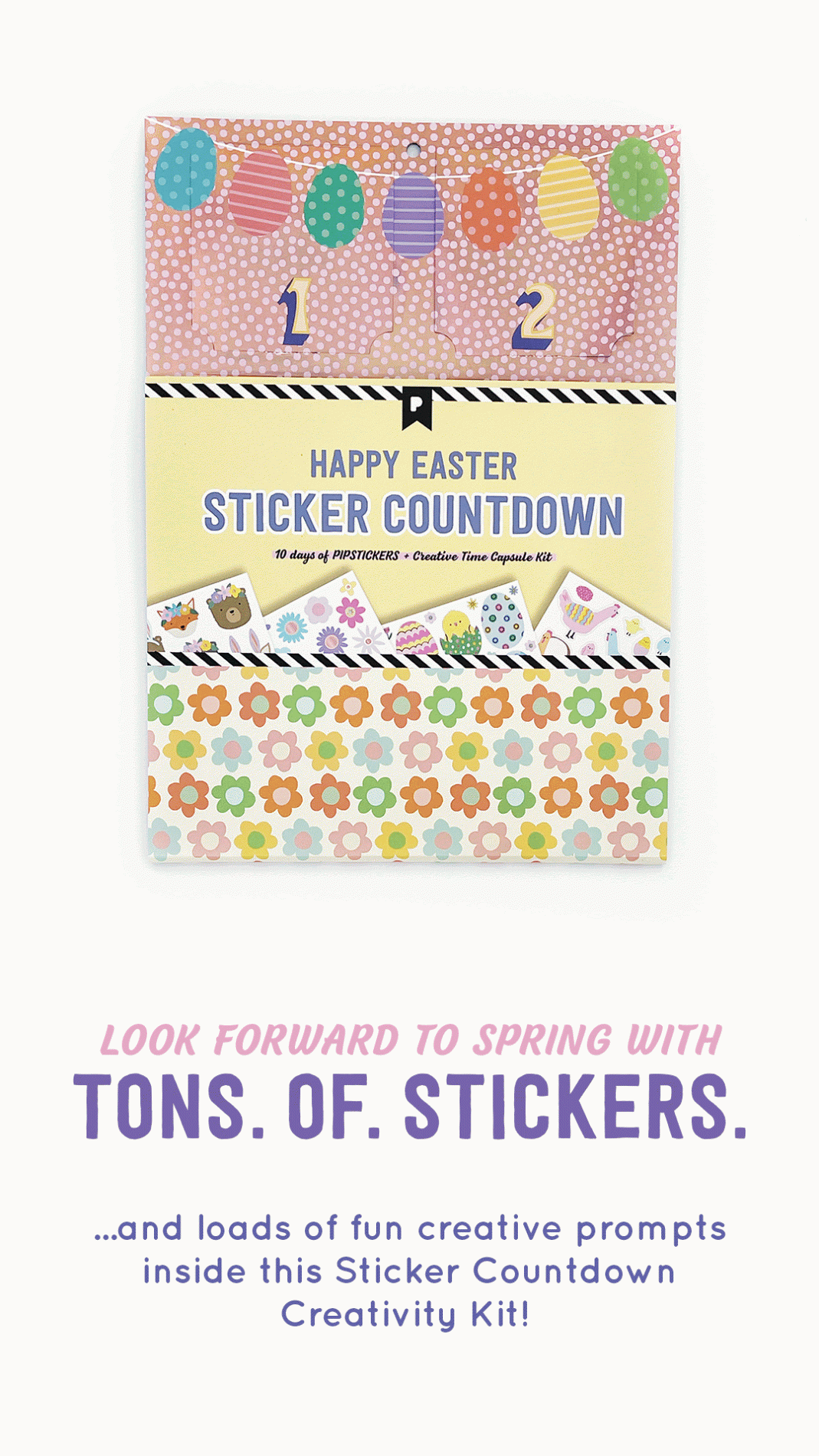 Pipsticks 2022 Easter Countdown Calendar: 10 Days of Easter Themed Stickers!