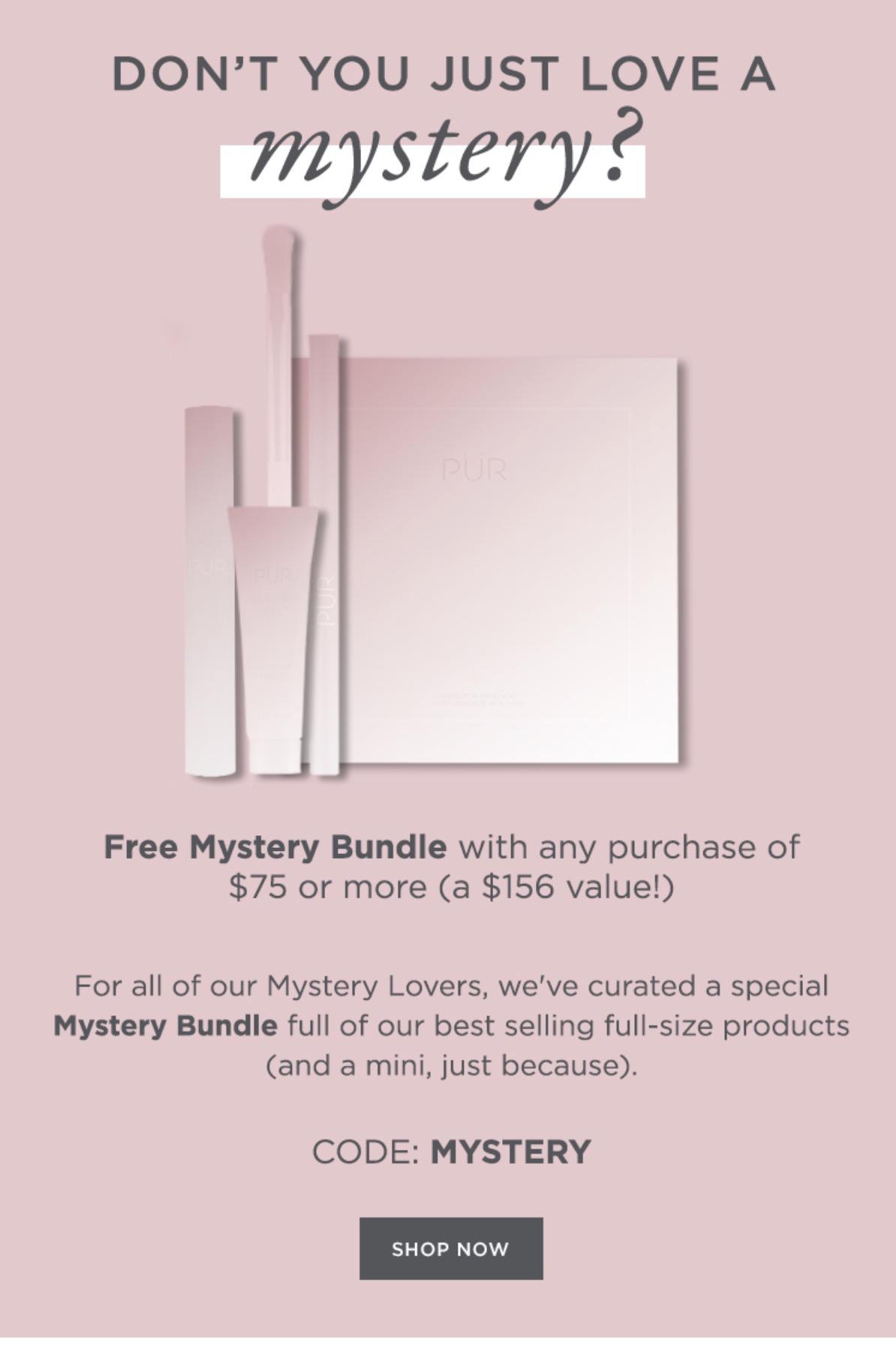PUR Cosmetics March Mystery Bundle – FREE with $75 Purchase