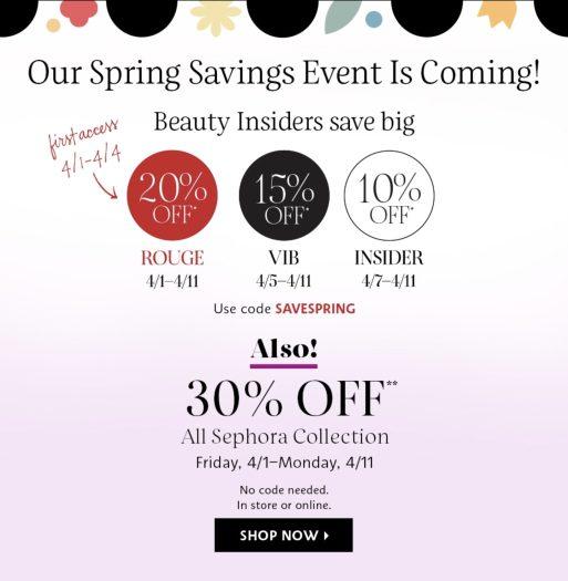 Read more about the article Sephora Spring Savings Event – Save 20% Off