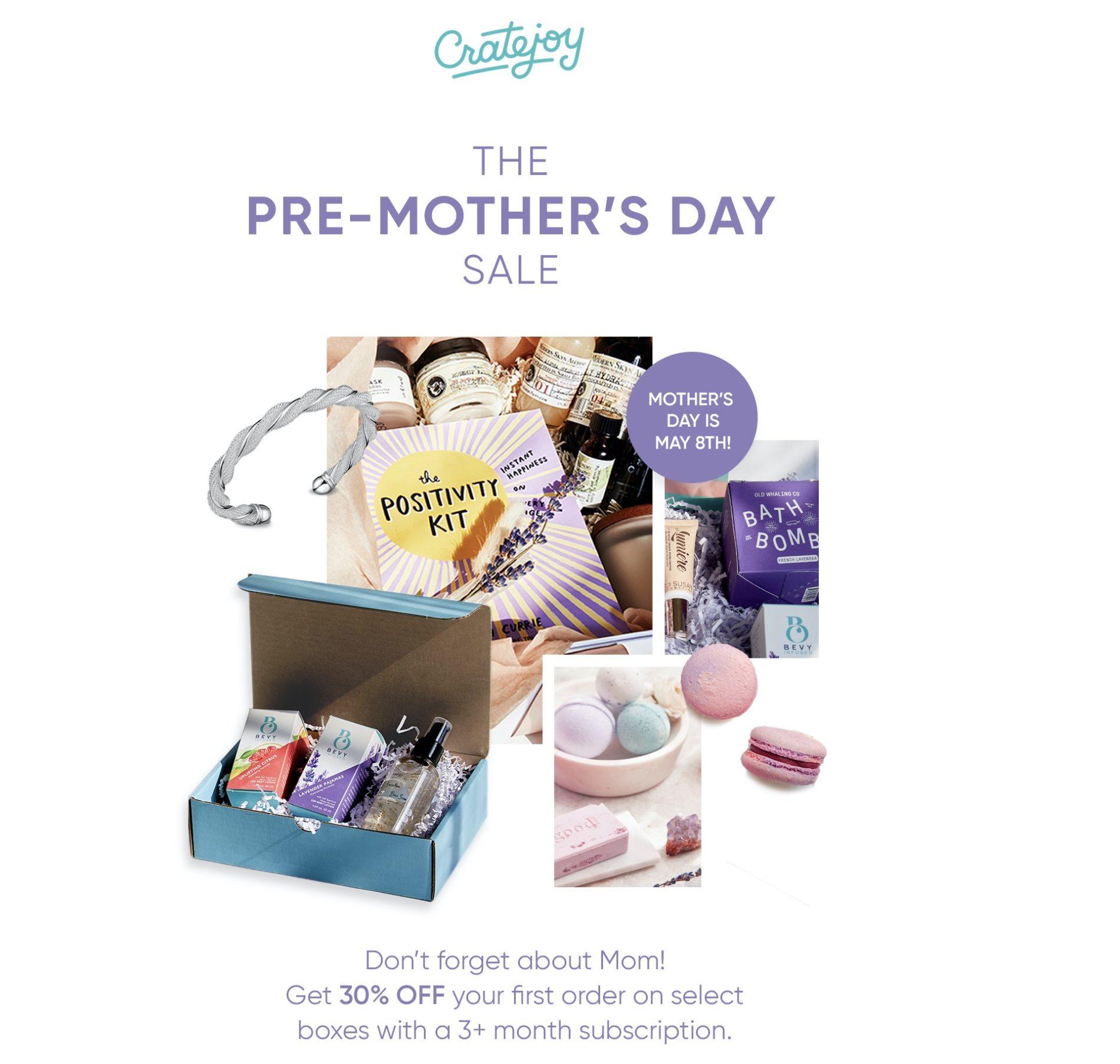 Cratejoy Pre-Mother’s Day Sale – Save 30% off Your First Month of Select Boxes