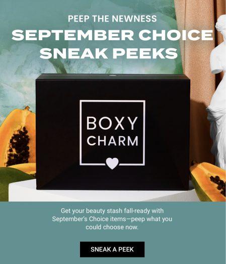 BOXYCHARM September 2022 Base, Premium & LUXE Box Choice Spoilers!