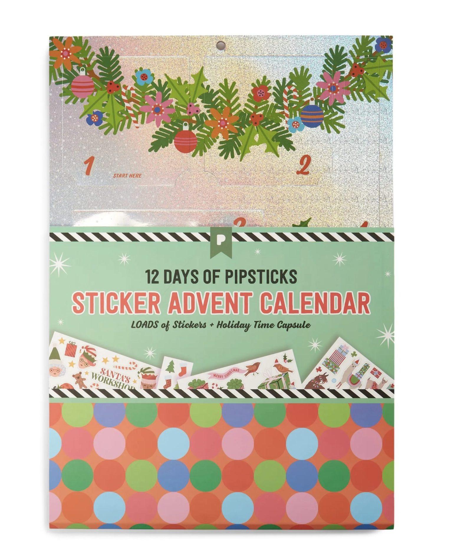 Read more about the article Pipsticks 12-Pack Countdown to Christmas Advent Calendar Sticker Set