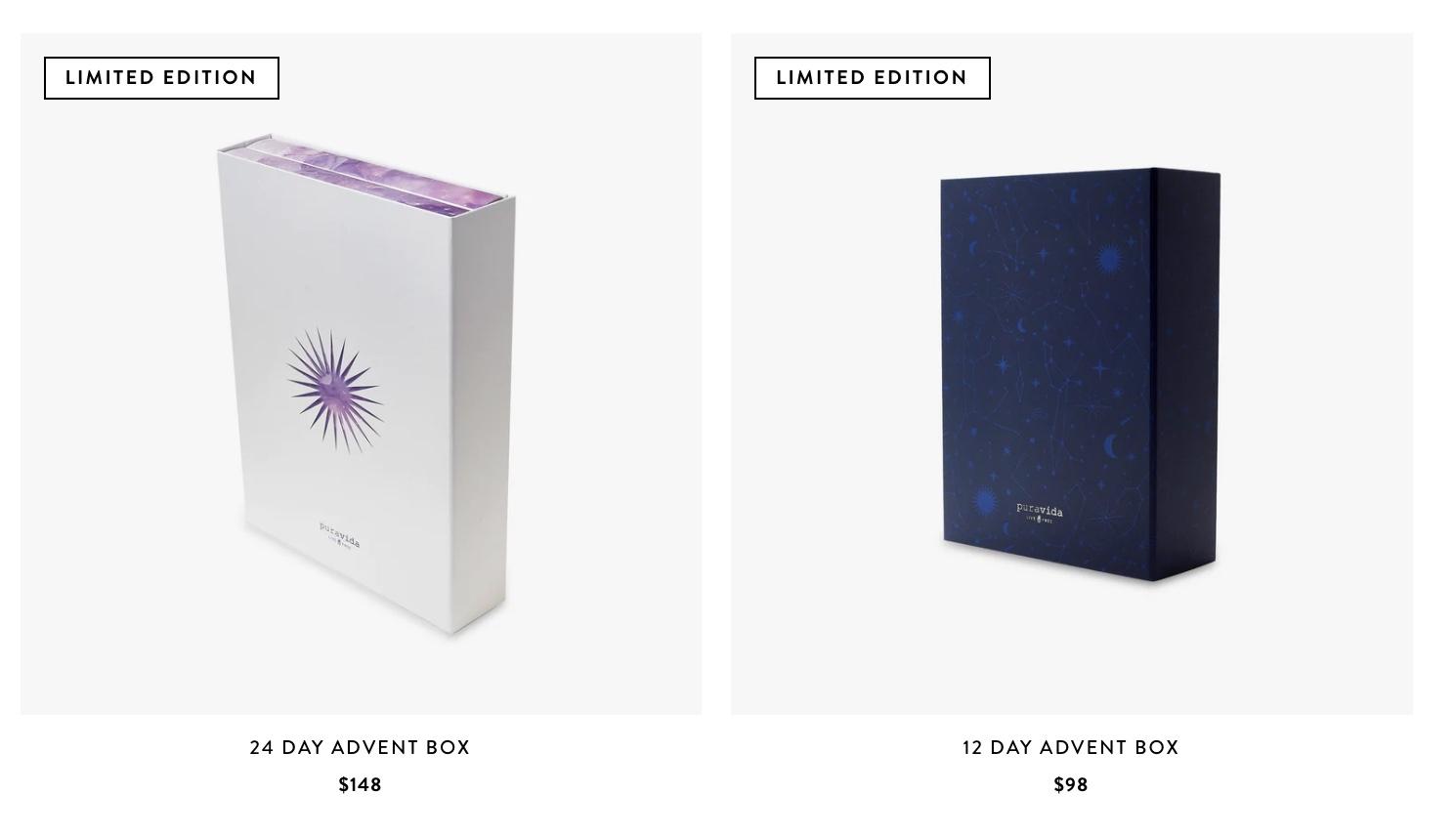 Pura Vida Limited Edition Advent Calendar Boxes Subscription Box