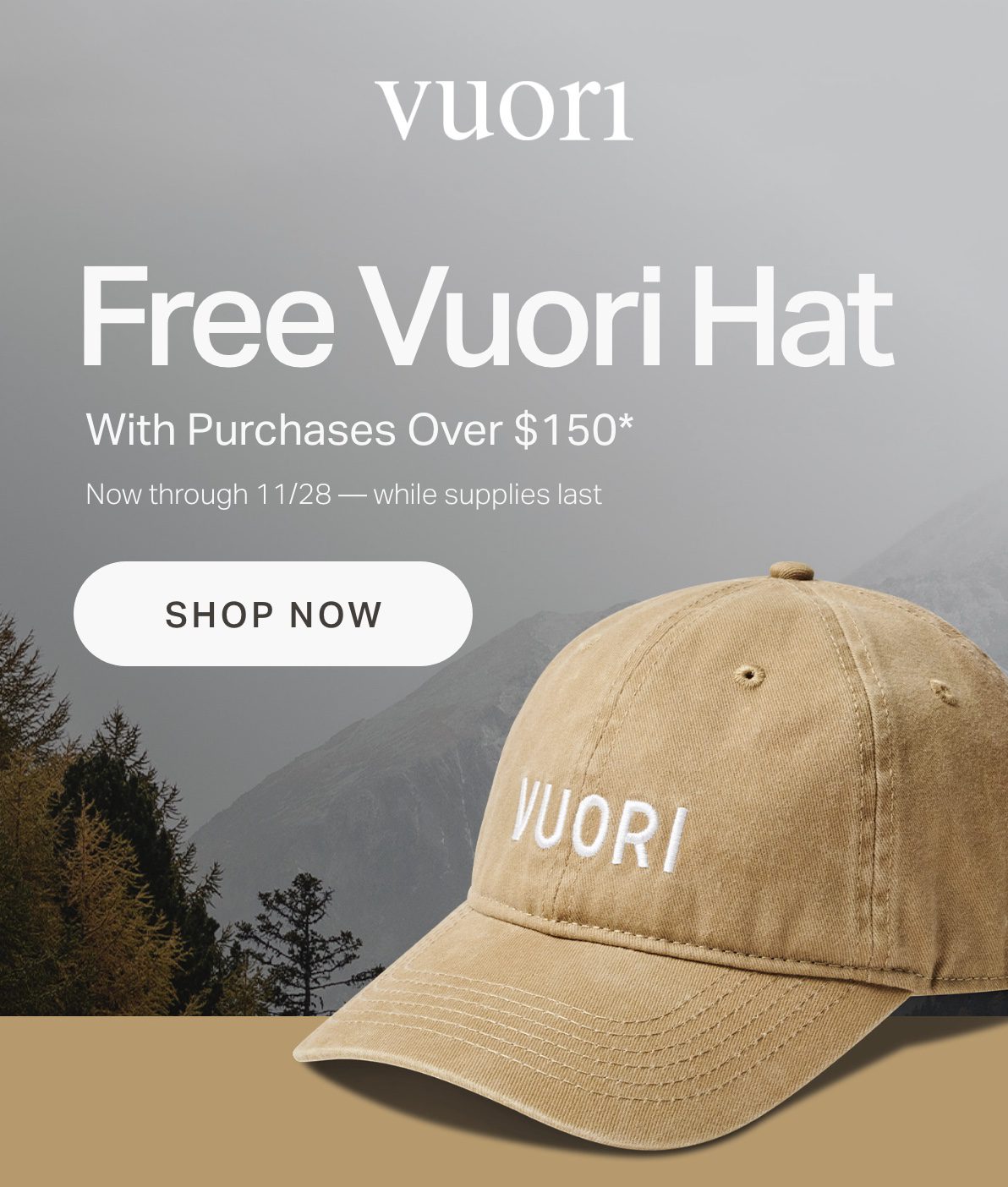 Read more about the article Vuori – Free Dad Hat in Camel with order of $150+