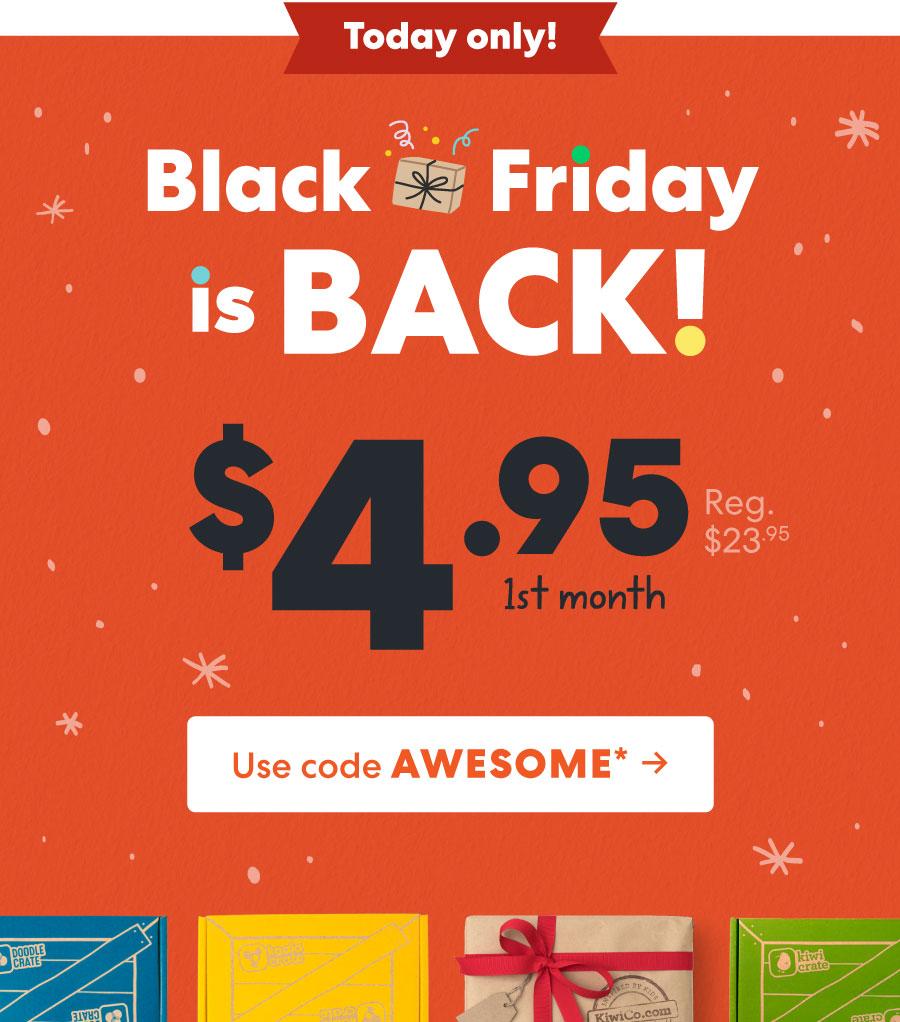 Read more about the article The KiwiCo Black Friday Sale Is Back! – First Month for $4.95!
