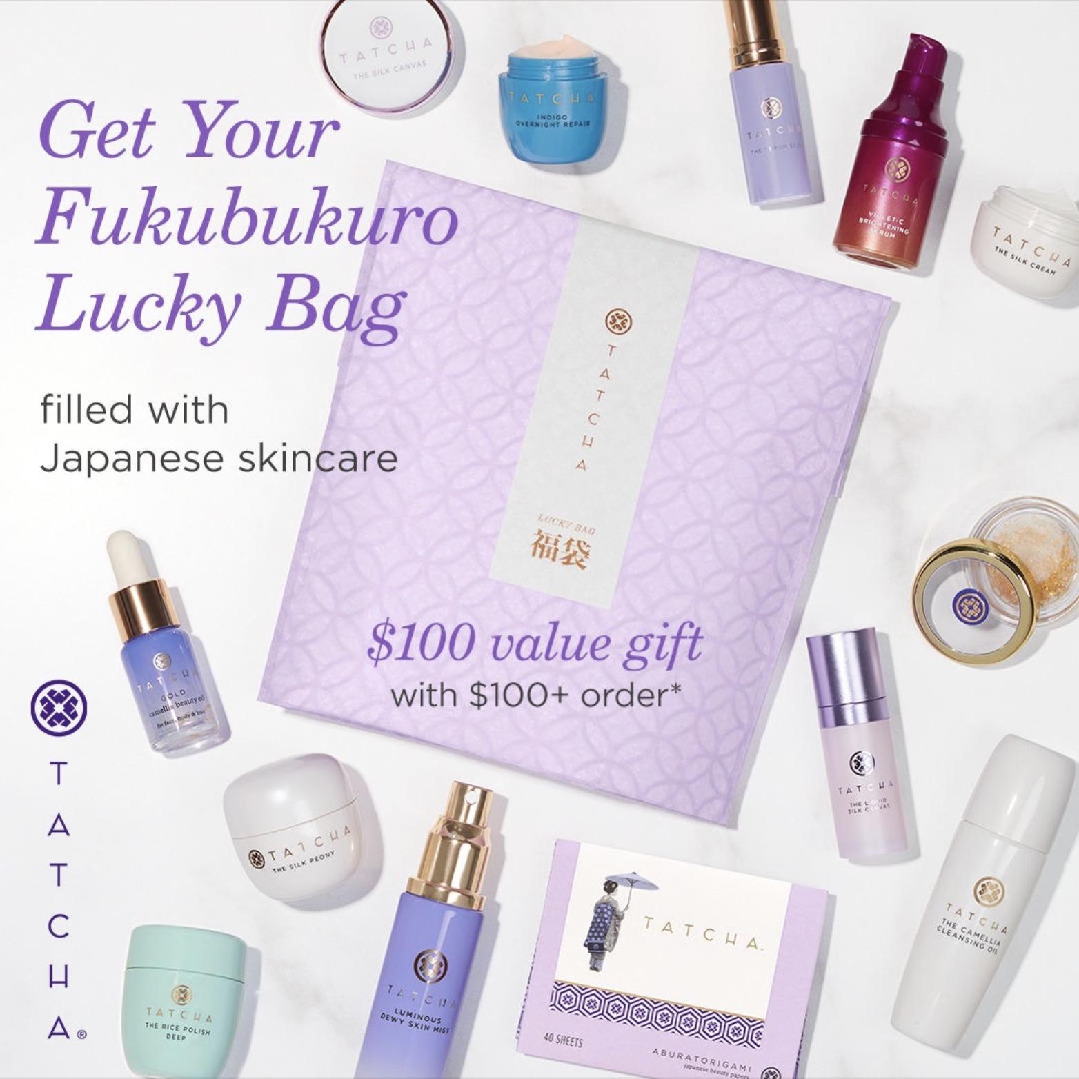 Read more about the article Tatcha – Free Fukubukuro Lucky Bag with $100 Purchase!!
