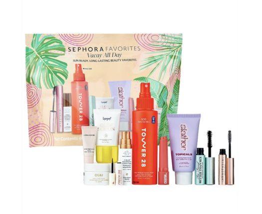 Read more about the article BACK IN STOCK: SEPHORA Favorites Vacay All Day Beauty Value Set – A $139 Value for $48