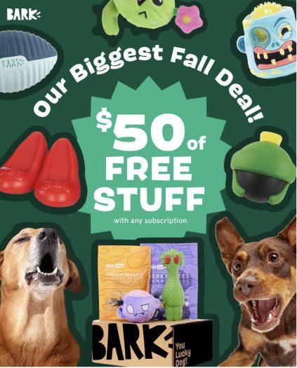 Read more about the article BarkBox Super Chewer Coupon Code – $50 BarkShop Credit for FREE Treats & Toys