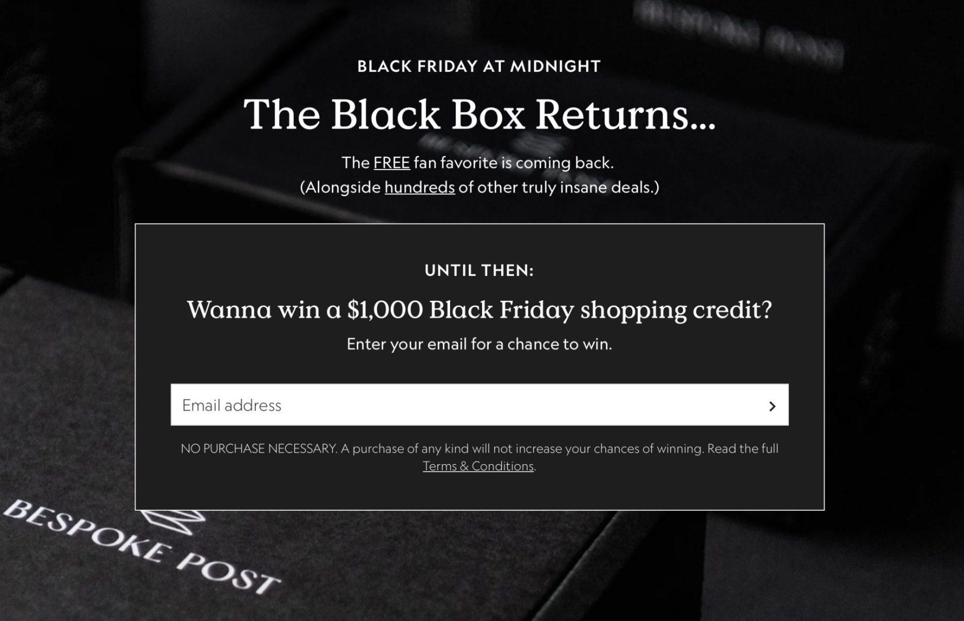Read more about the article Bespoke Post Black Friday Offer – The Black Box Returns!