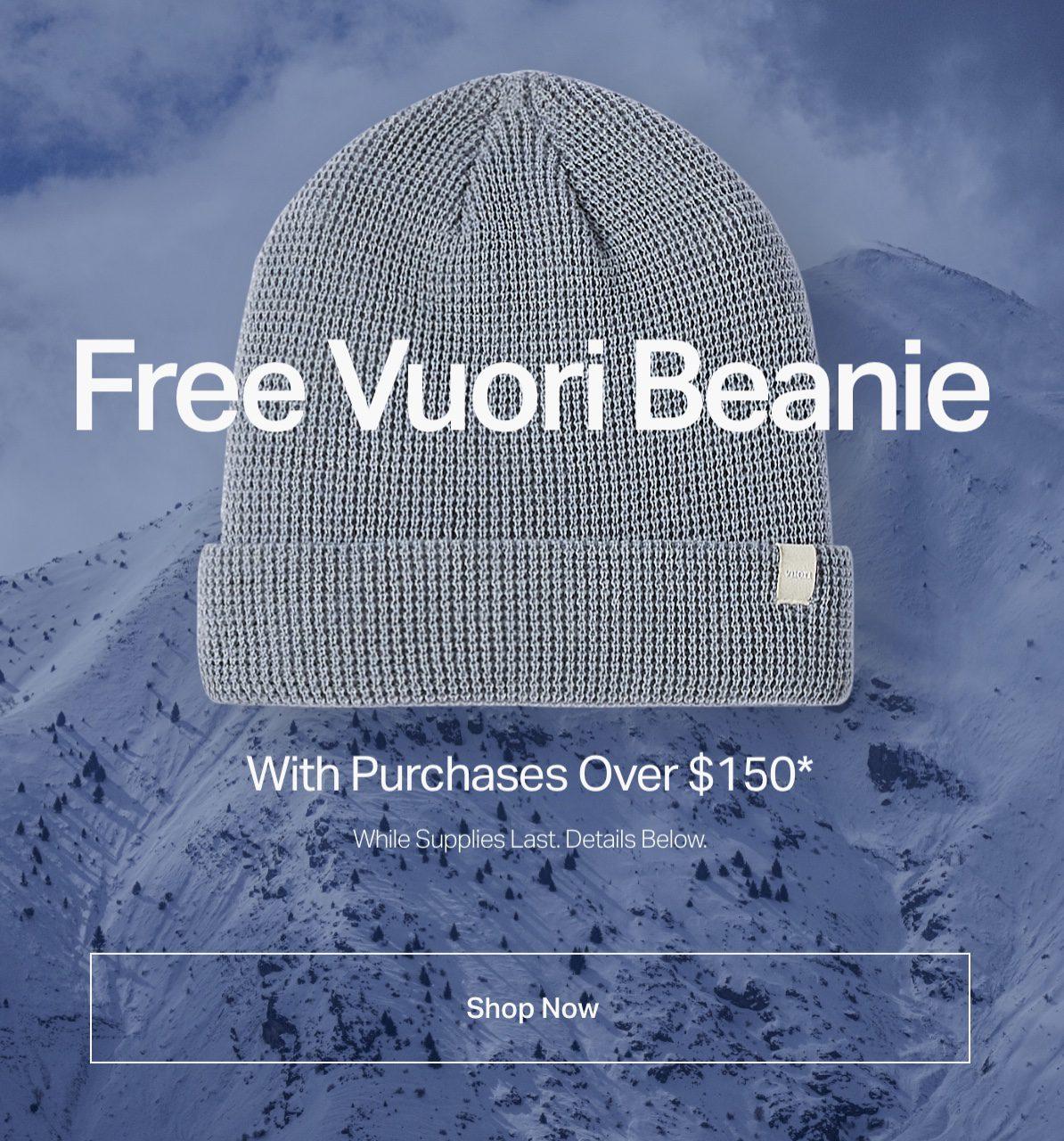 Read more about the article Vuori – Free Beanie with orders of $150+