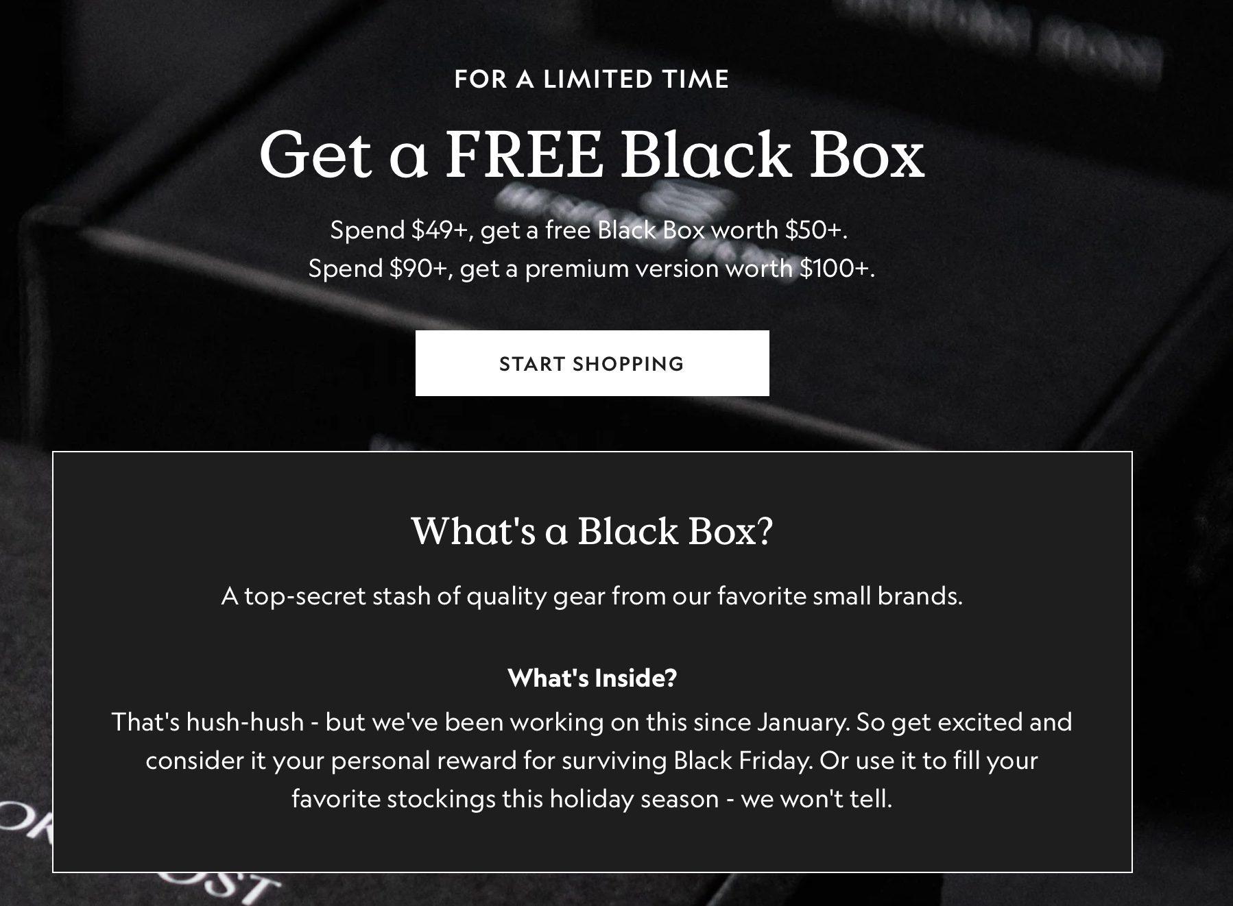 Read more about the article Bespoke Post Black Friday Offer – The Black Box Is Here!