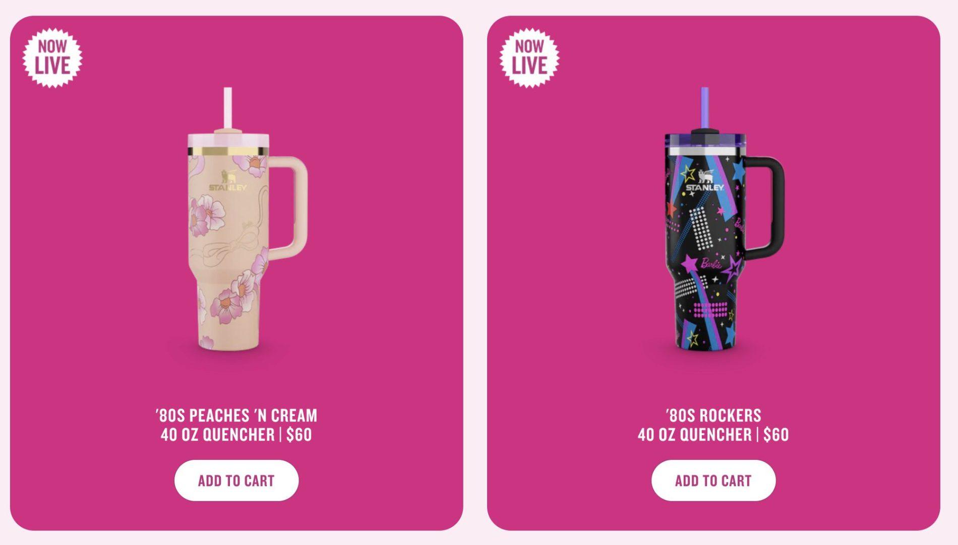 Read more about the article ’80s Rockers and ’80s Peaches ‘N Cream – Individual Barbie x Stanley Dream Quencher Tumblers – Now Available