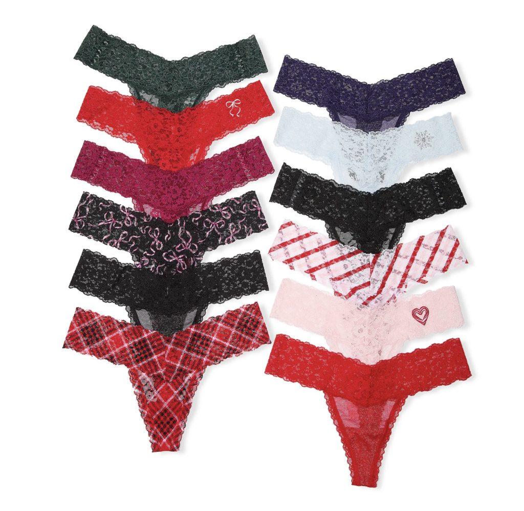 Victoria's Secret 12Pack Thong Panties Holiday Advent Calendar